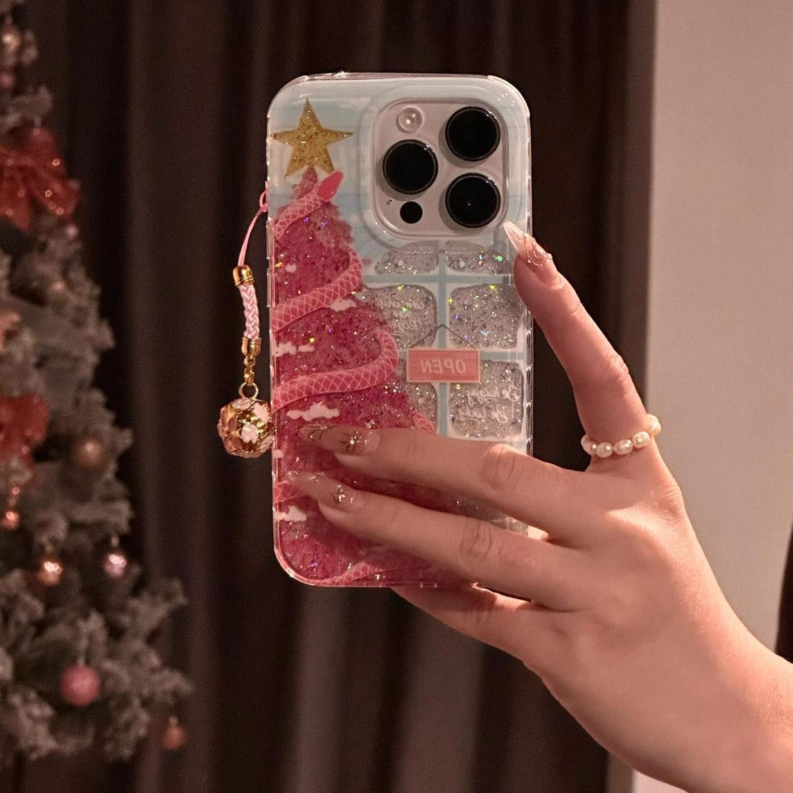 Pink Christmas Tree Phone Case