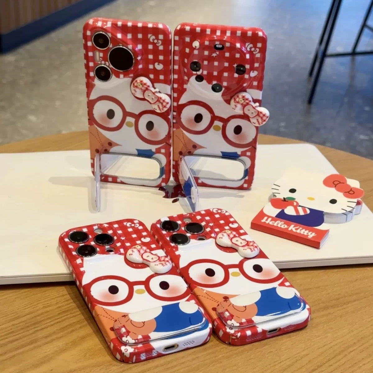 KT phone case with glasses
