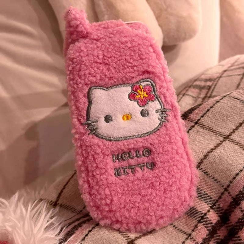 Pink fluffy phone case