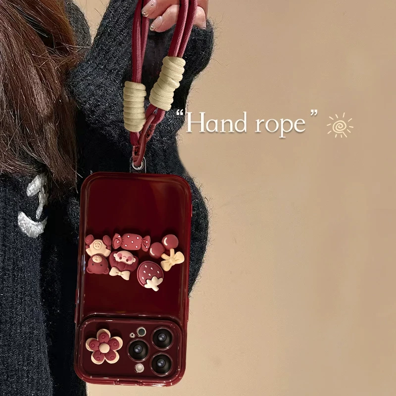 Rose Girl Flip Mirror Phone Case