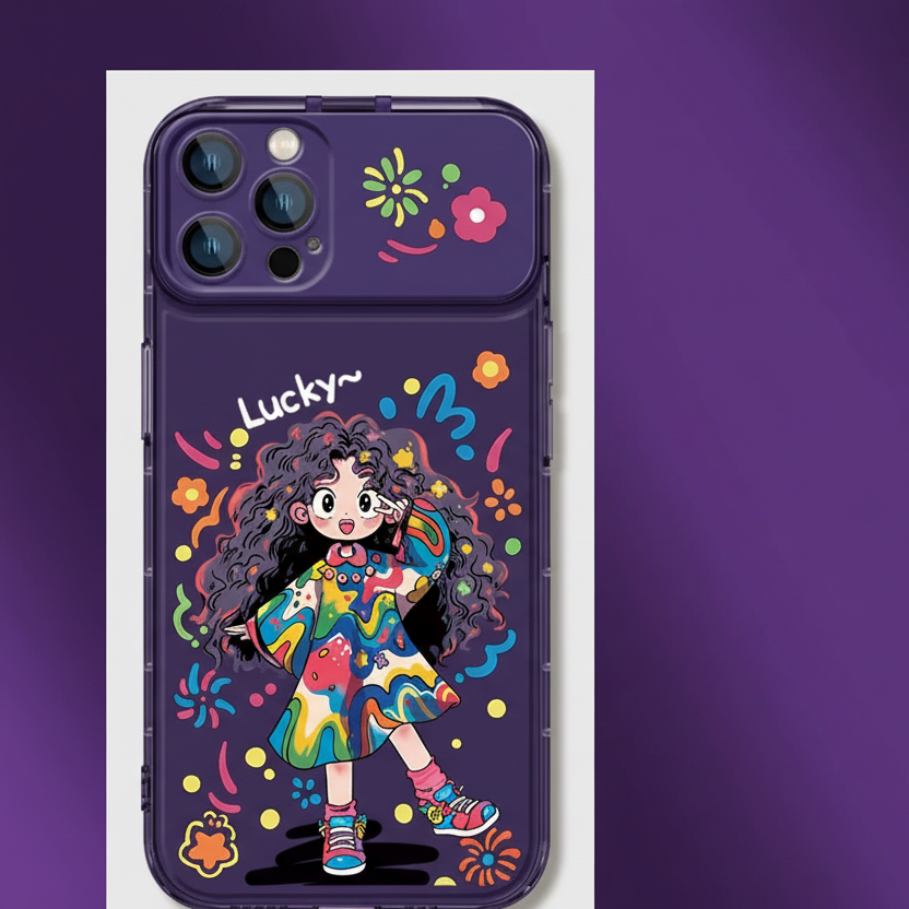 Graffiti Girl Flip Mirror Phone Case
