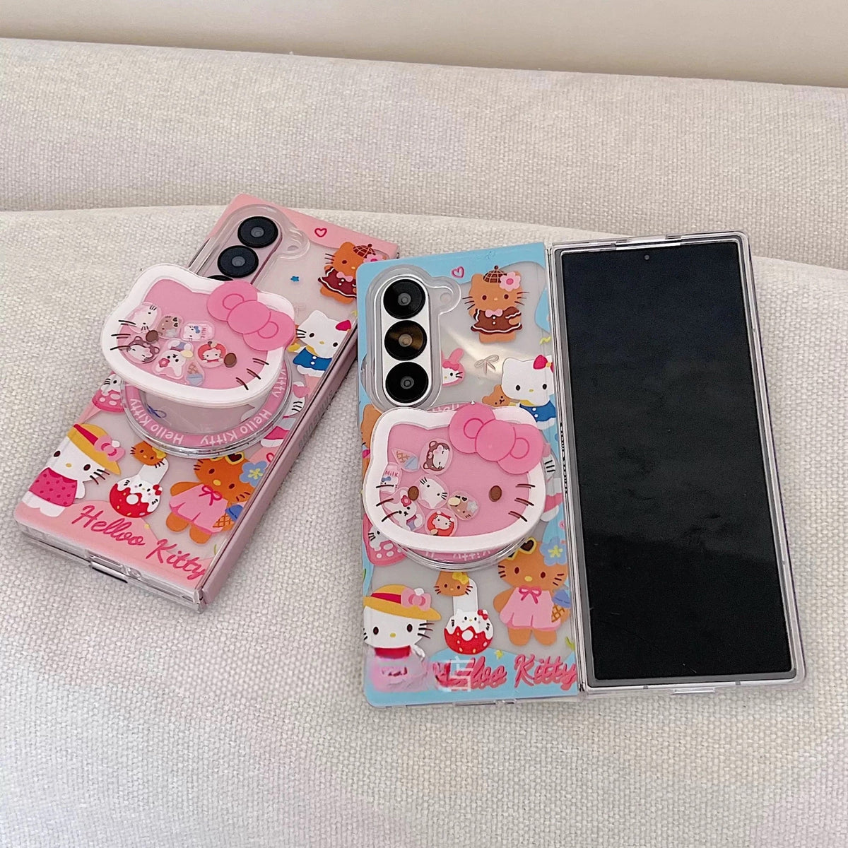 Compatible with Samsung Magnetic Foldable Hello Kitty Kickstand Phone Case
