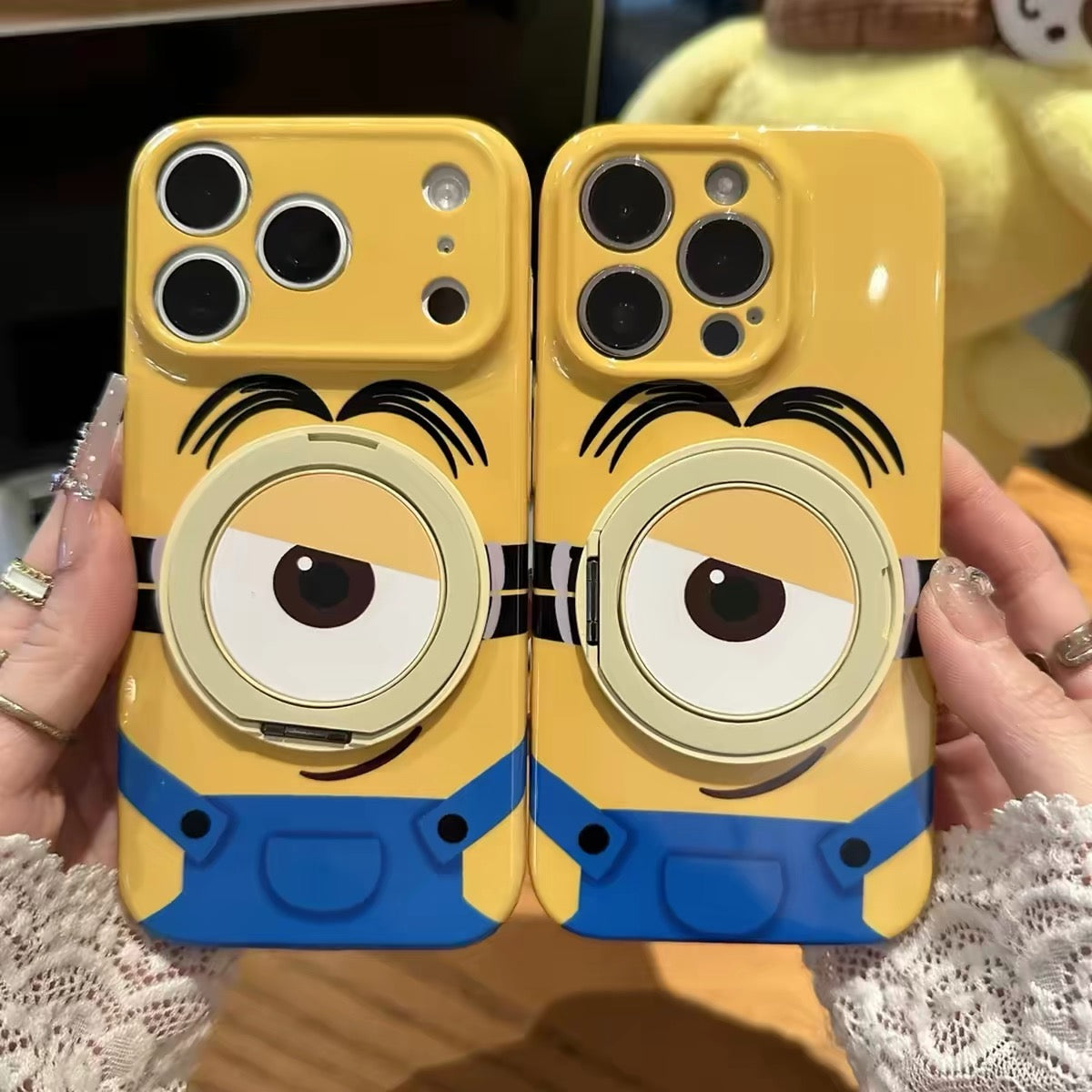 Compatible with Samsung Minion Rotating Kickstand Phone Case