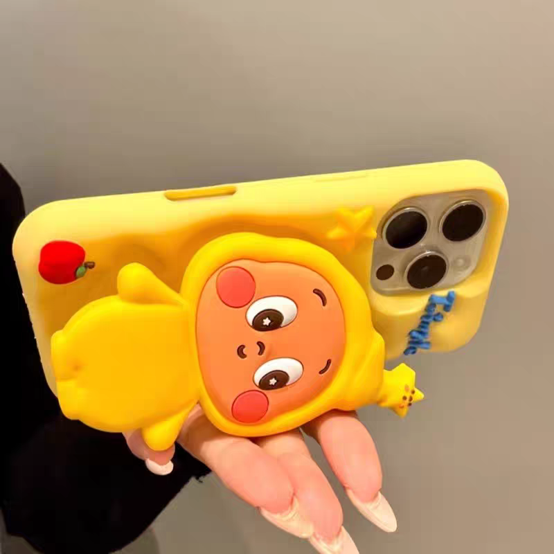 Cartoon 3D Star Person Stand Phone Case