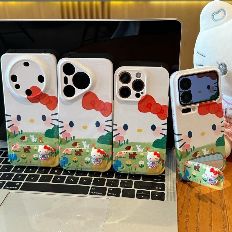 Prairie Kitty Mirror and Stand Phone Case