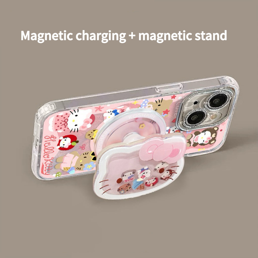 Pink magnetic rocking Kitty phone case
