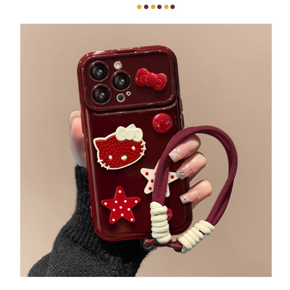 Kitty and Stars Flip Phone Case