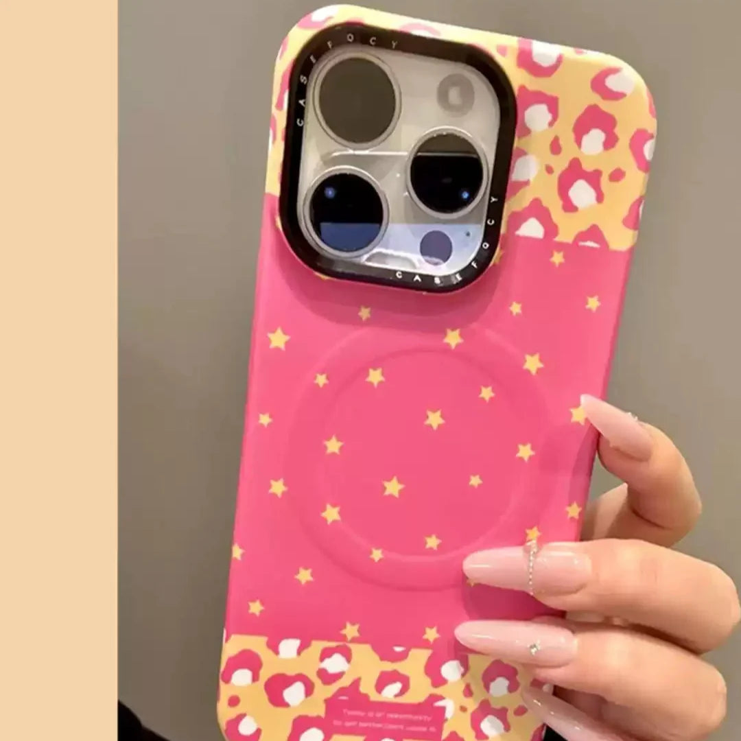 Hello Kitty Leopard Print Overalls Stand Phone Case