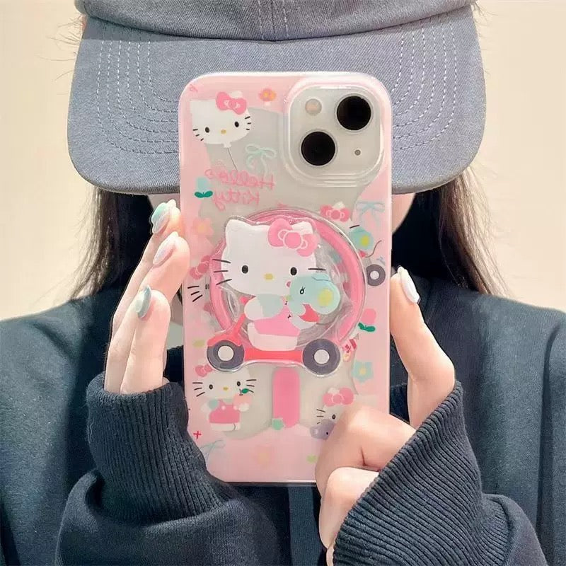 Compatible with Samsung Pink Kitty Magnetic Phone Case