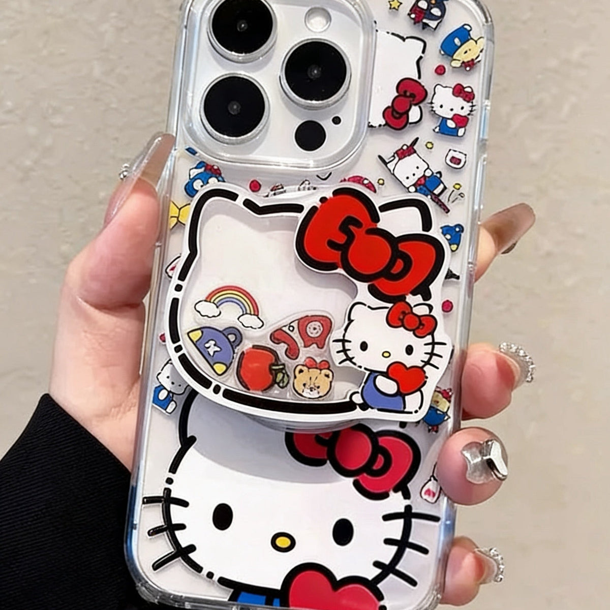Compatible with Samsung Galaxy Kitty Stand with Lanyard Phone Case