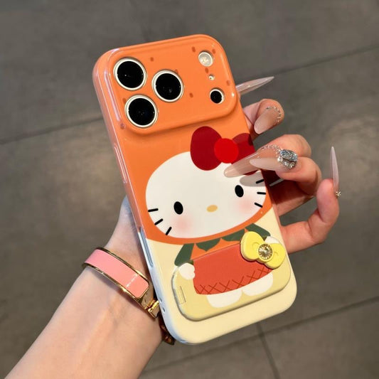 3D bow Kitty mirror phone case
