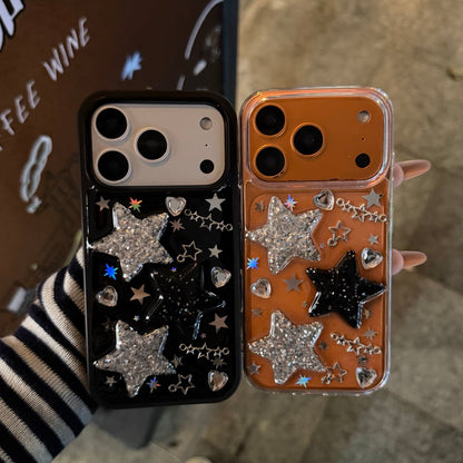 Sweet and cool metallic star phone case