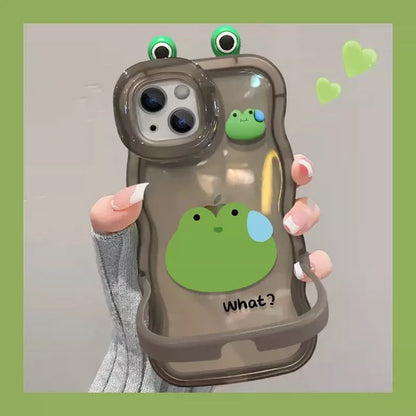 Android compatible 3D Little Frog Dual-Stand Phone Case