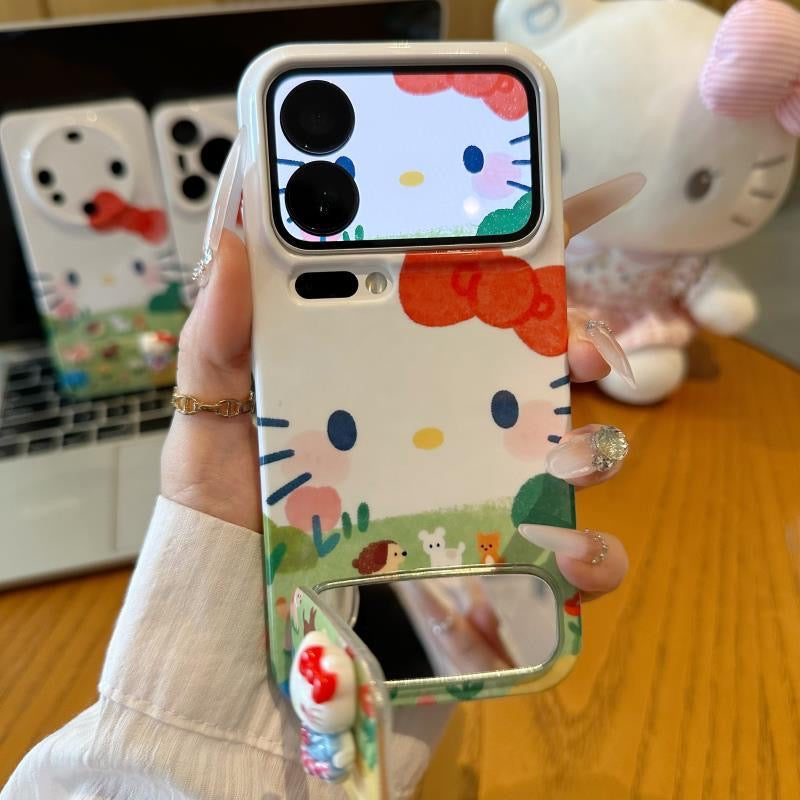 Prairie Kitty Mirror and Stand Phone Case