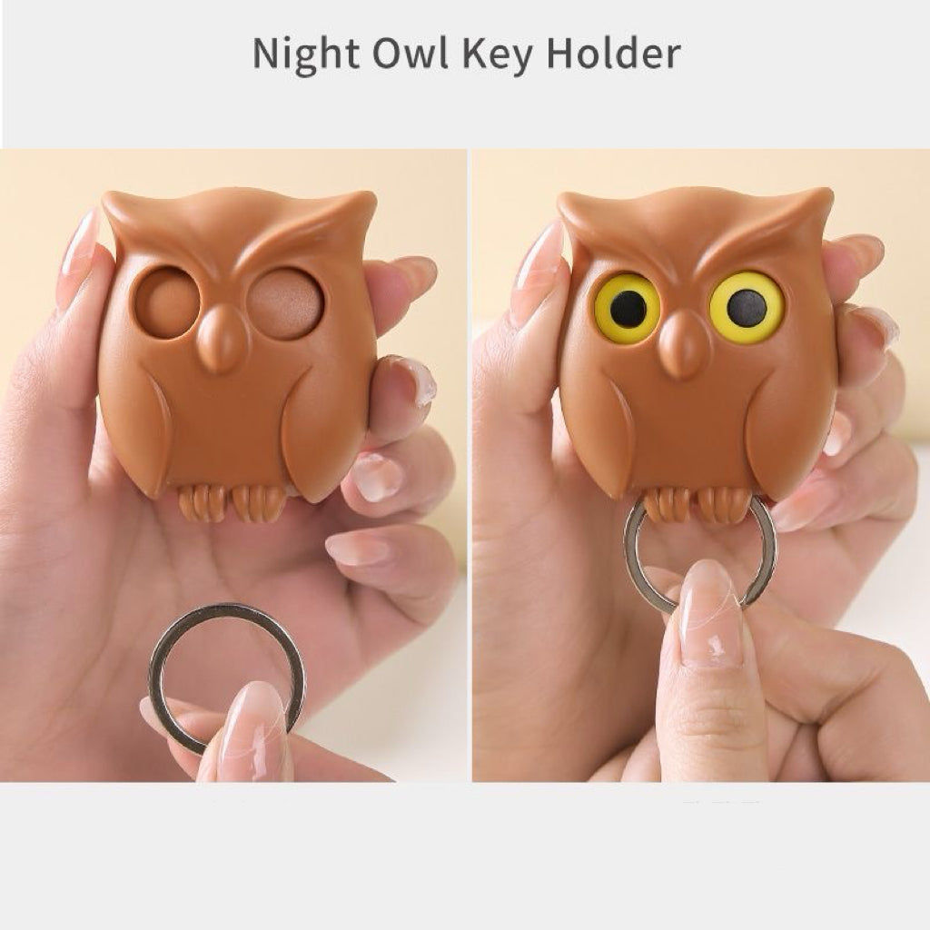 Creative owl punch-free magnetic hook
