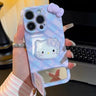 Compatible with Samsung Kitty Cat Bow Doll Mirror Stand Phone Case