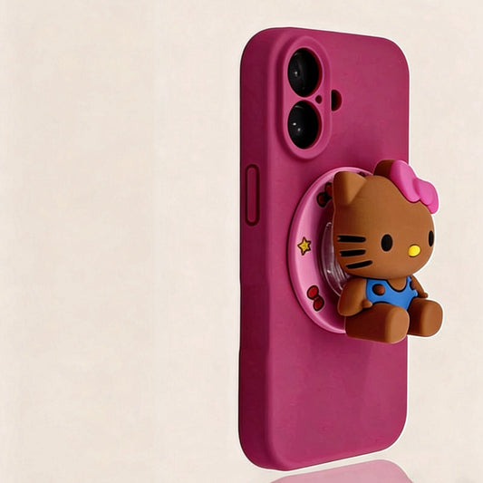 Compatible with Samsung Magnetic Hello Kitty Phone Case with Stand