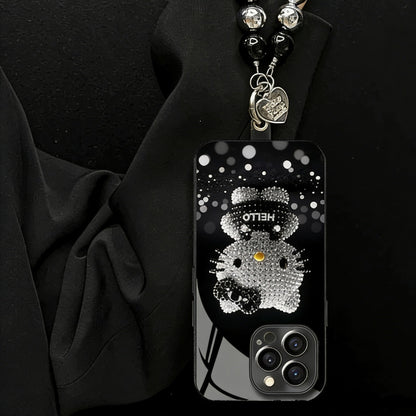 Sparkling Rhinestone Hello Kitty Bracelet Phone Case