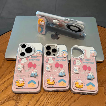 3D Kitty Portable Mirror Phone Case