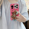 Long-Legged Leopard-Print Hello Kitty Phone Case with Stand