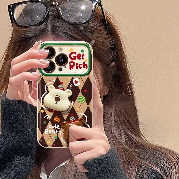 Capybara Christmas Bear Flip Phone Case