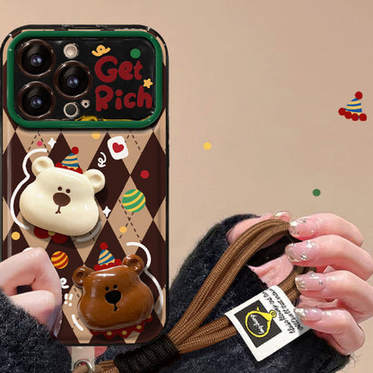 Capybara Christmas Bear Flip Phone Case