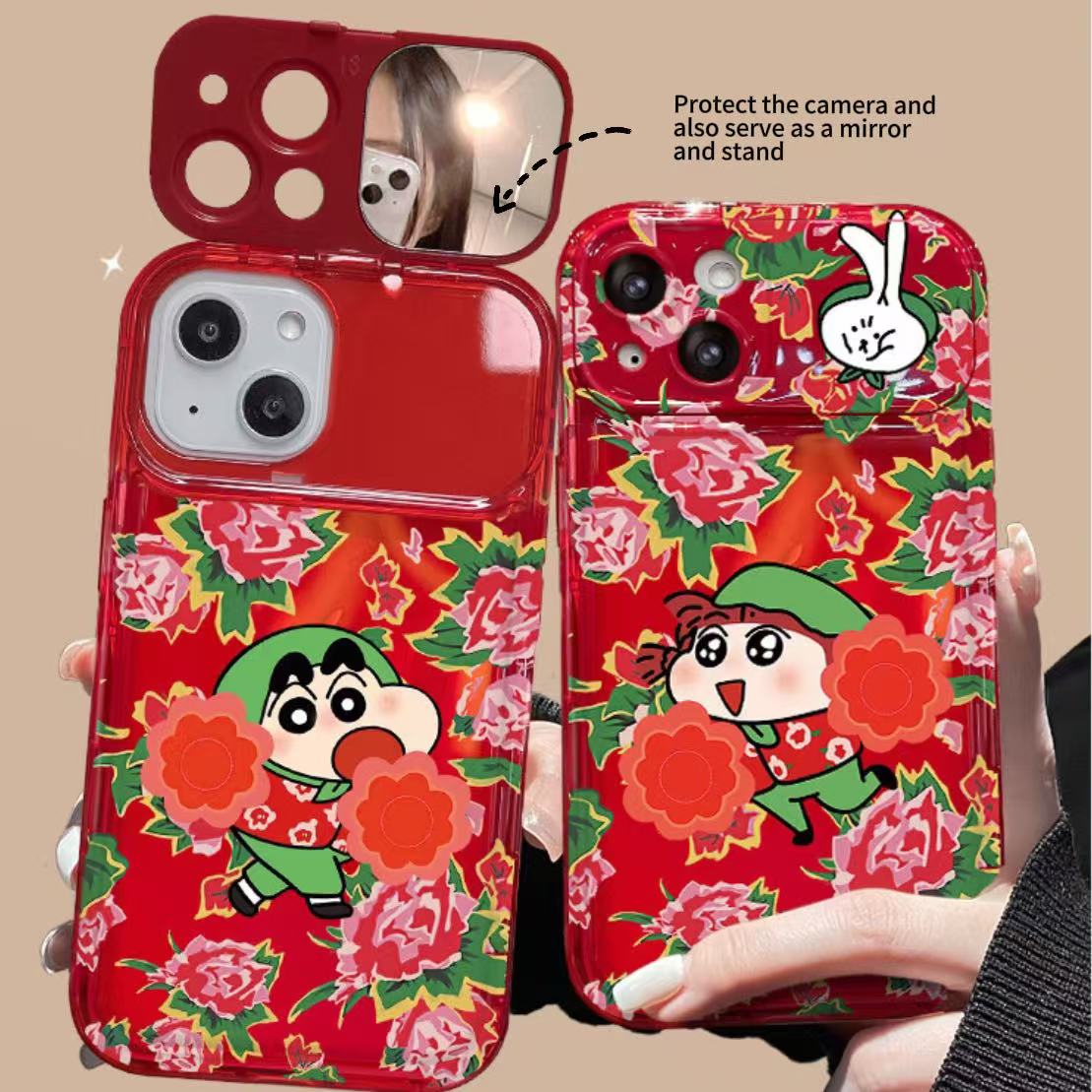 Cute Shin-chan flip phone case