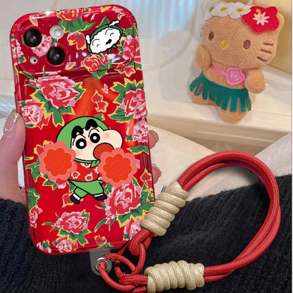 Cute Shin-chan flip phone case