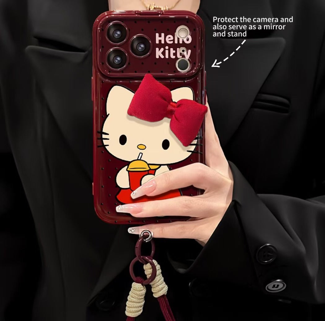 Bow Kitty flip phone case