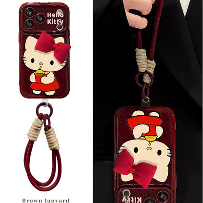 Bow Kitty flip phone case
