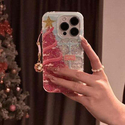 Pink Christmas Tree Phone Case