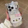 3D Rhinestone Kitty Phone Case