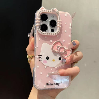 Rhinestone Butterfly Kitty Phone Case