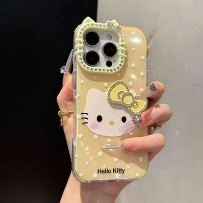 Rhinestone Butterfly Kitty Phone Case