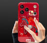 Plush pony flip phone case