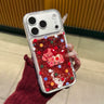 Colorful polka dot quicksand pony phone case