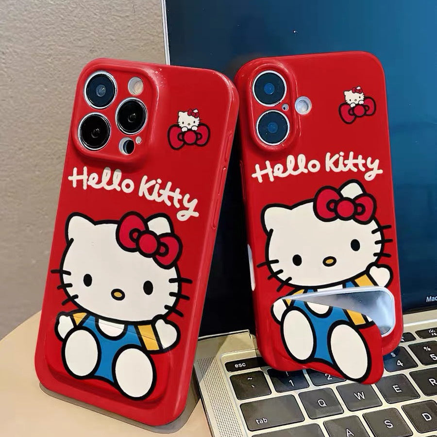Waving Hello Kitty Mirror Stand Phone Case