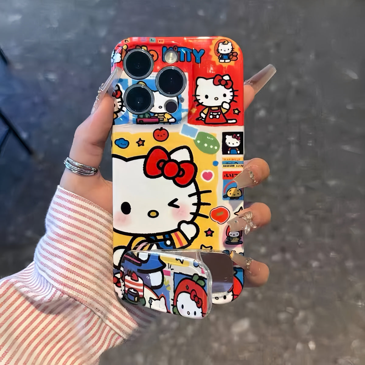 Cute cake-shaped KT stand phone case