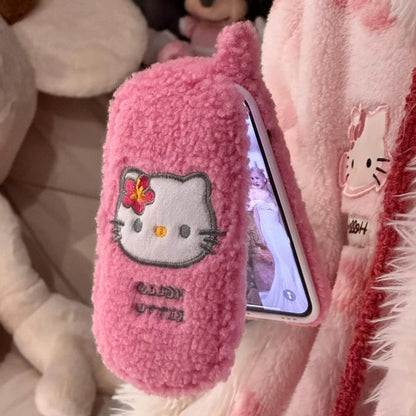 Pink fluffy phone case