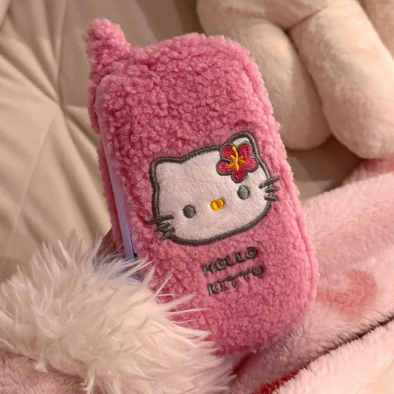 Pink fluffy phone case