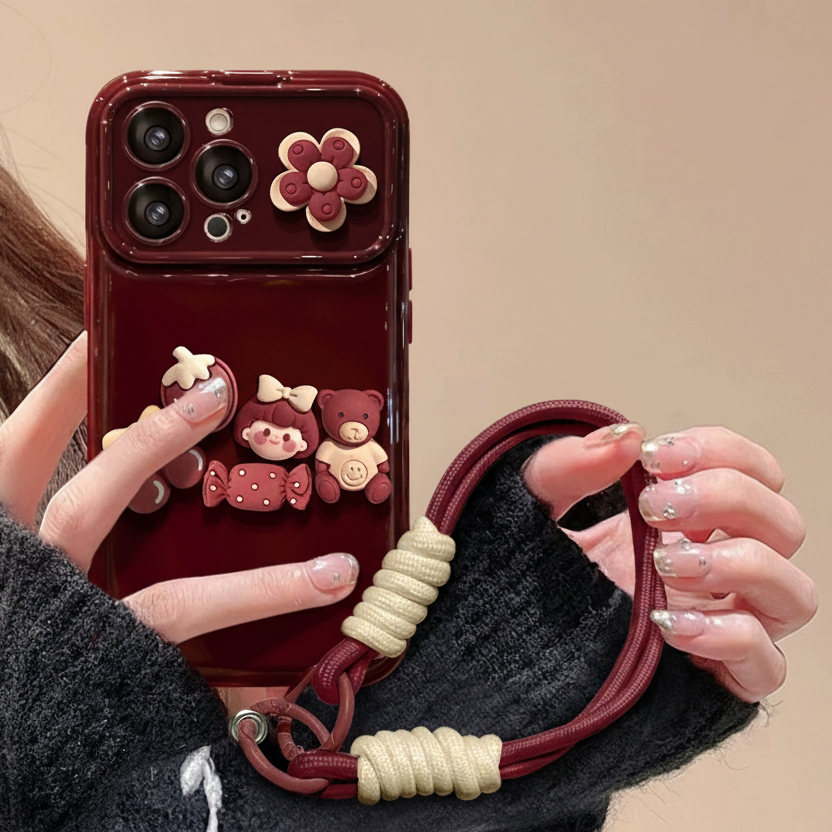Rose Girl Flip Mirror Phone Case
