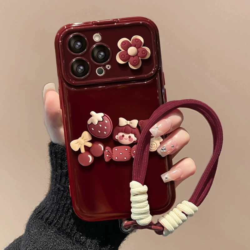 Rose Girl Flip Mirror Phone Case