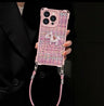 Pink woven pony phone case