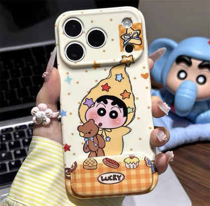 Cartoon HT + Crayon Shin-chan Mirror Stand Phone Case