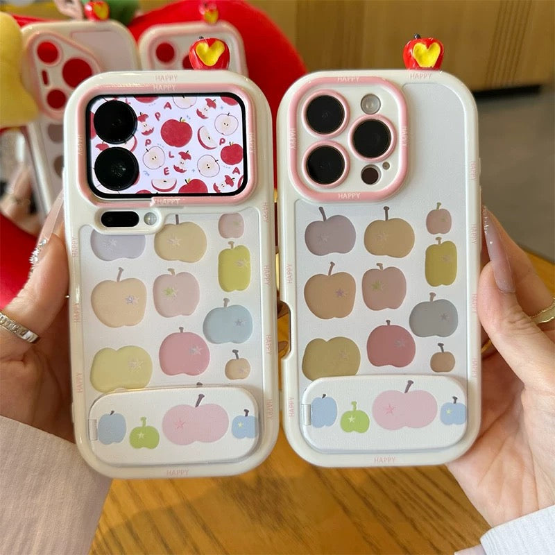Hollow Apple Mirror Stand Phone Case