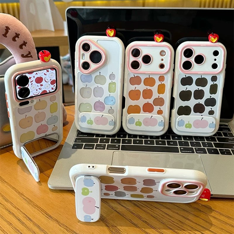 Hollow Apple Mirror Stand Phone Case
