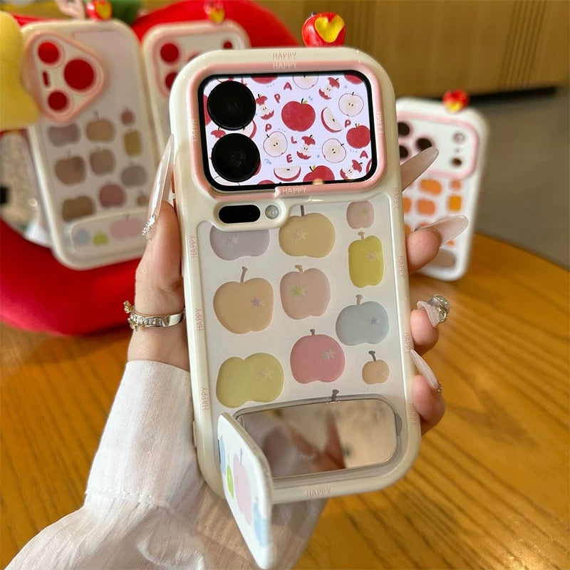 Hollow Apple Mirror Stand Phone Case