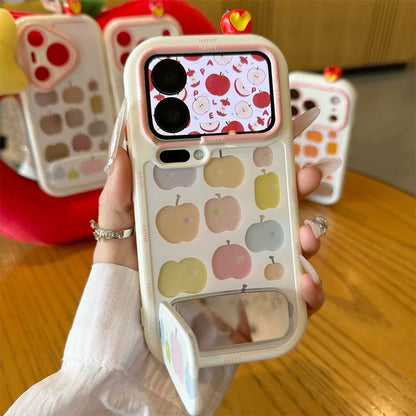 Hollow Apple Mirror Stand Phone Case