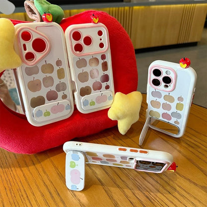 Hollow Apple Mirror Stand Phone Case