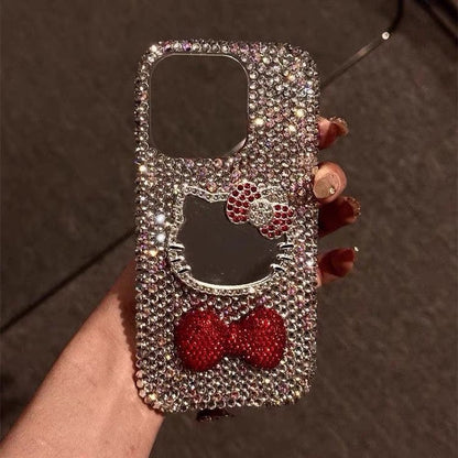 Fully rhinestone butterfly KT phone case